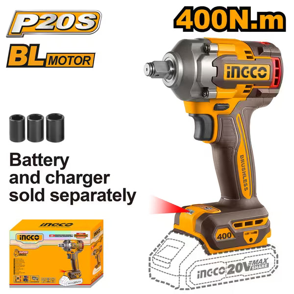 Lithium-Ion Impact Wrench 1/2" Brushless Motor 400N.m