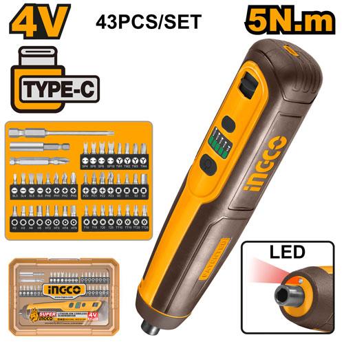 Cordless Screwdriver Set 4V 43pcs