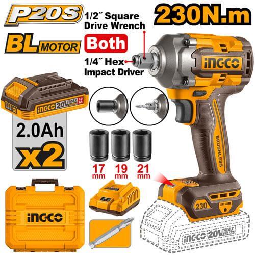 2 IN 1 Impact Driver & Wrench 20V Kit