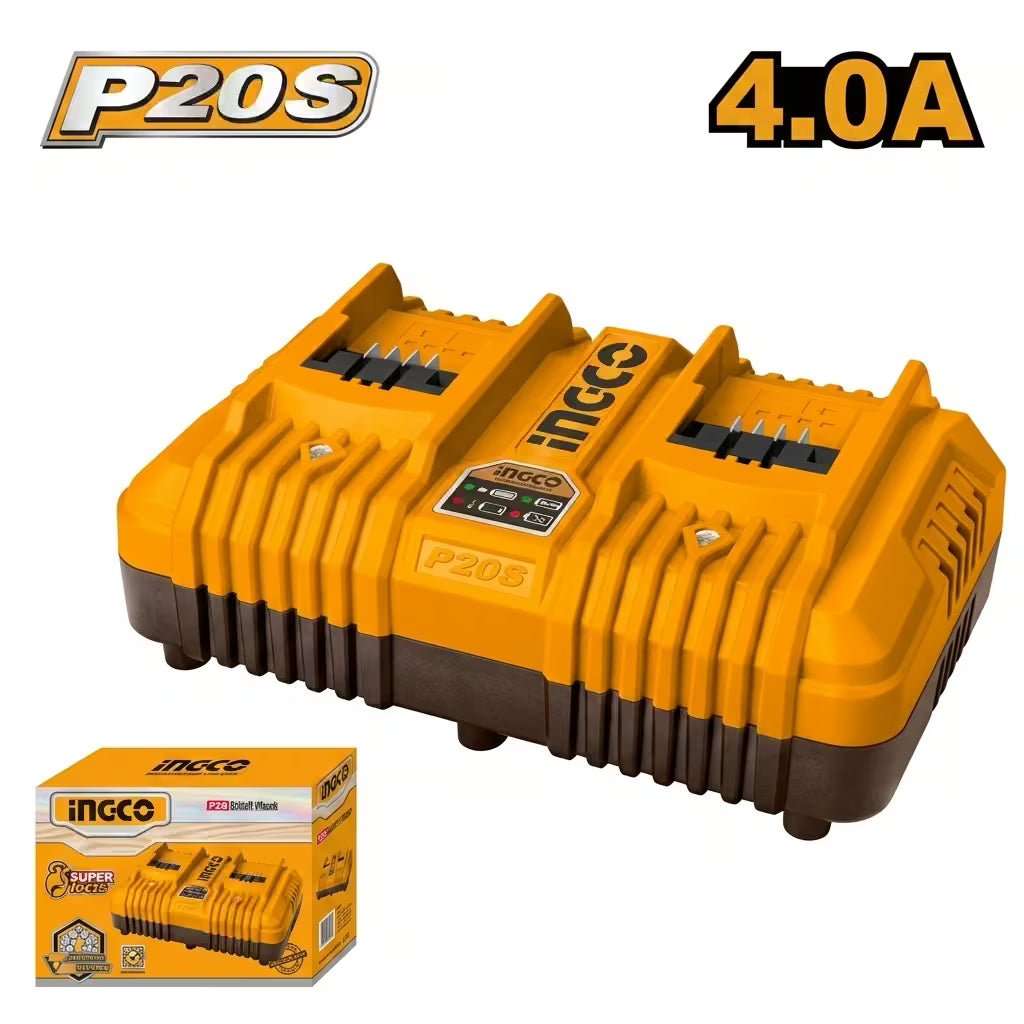 DUAL FAST CHARGER 20V 4AMP