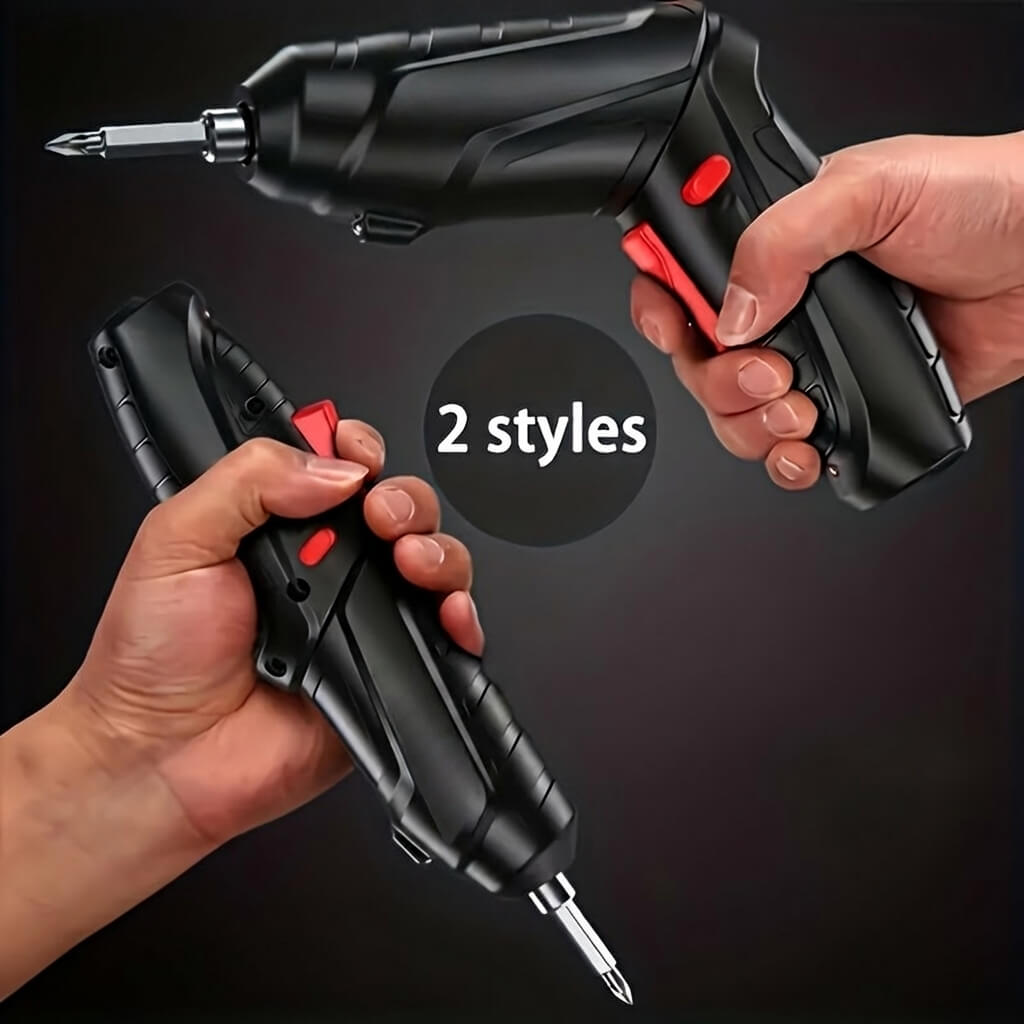 Gravix Cordless Electric Screwdriver & Drill Gun 2 in 1, Compatible with Drill Set