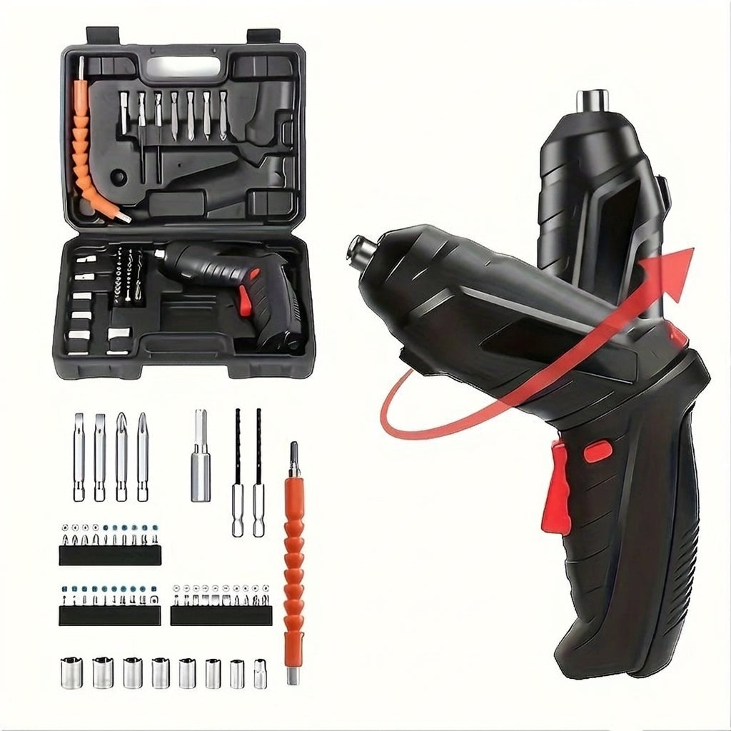 Gravix Cordless Electric Screwdriver & Drill Gun 2 in 1, Compatible with Drill Set
