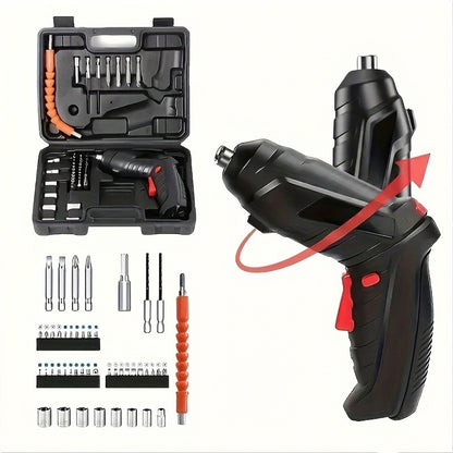 Gravix Cordless Electric Screwdriver & Drill Gun 2 in 1, Compatible with Drill Set